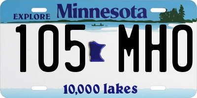 MN license plate 105MHO