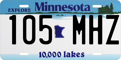 MN license plate 105MHZ
