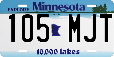 MN license plate 105MJT