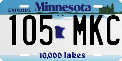 MN license plate 105MKC