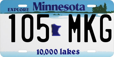 MN license plate 105MKG