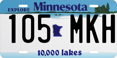 MN license plate 105MKH
