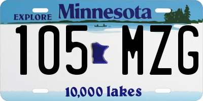 MN license plate 105MZG