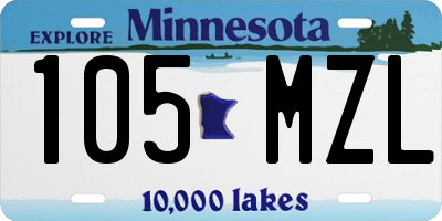 MN license plate 105MZL
