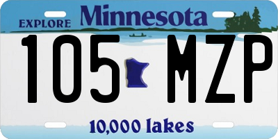 MN license plate 105MZP