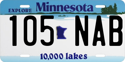 MN license plate 105NAB