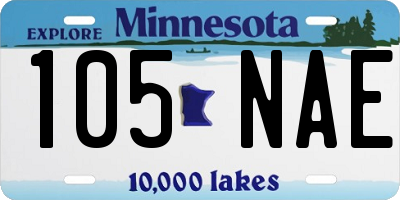 MN license plate 105NAE