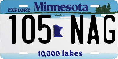 MN license plate 105NAG