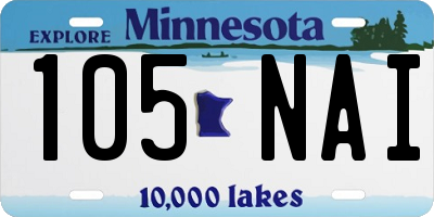 MN license plate 105NAI