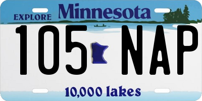 MN license plate 105NAP