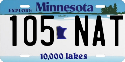 MN license plate 105NAT