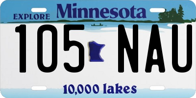 MN license plate 105NAU