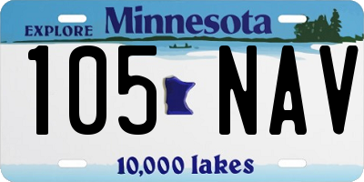 MN license plate 105NAV