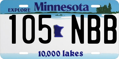 MN license plate 105NBB
