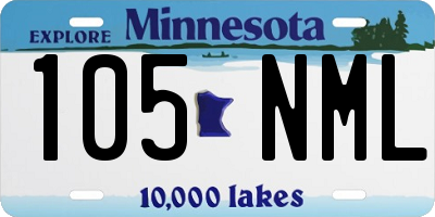 MN license plate 105NML