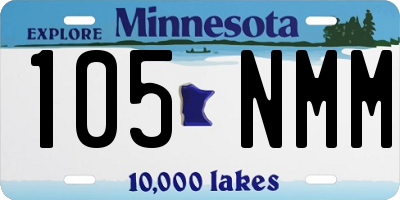 MN license plate 105NMM