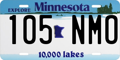 MN license plate 105NMO