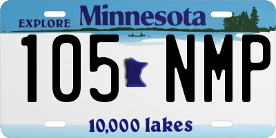 MN license plate 105NMP