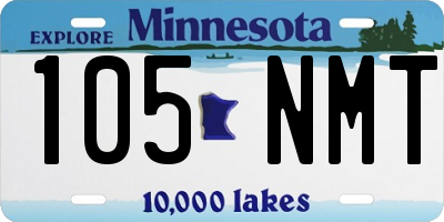 MN license plate 105NMT