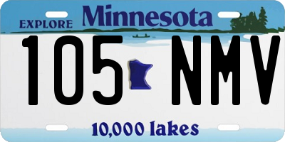 MN license plate 105NMV