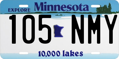 MN license plate 105NMY