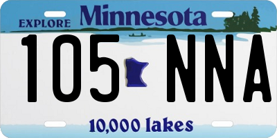 MN license plate 105NNA