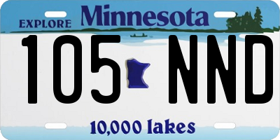 MN license plate 105NND