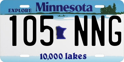 MN license plate 105NNG