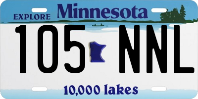 MN license plate 105NNL
