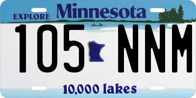 MN license plate 105NNM