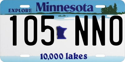 MN license plate 105NNO