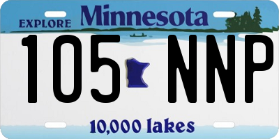MN license plate 105NNP