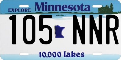 MN license plate 105NNR