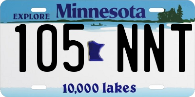 MN license plate 105NNT