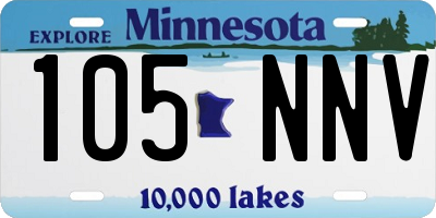 MN license plate 105NNV