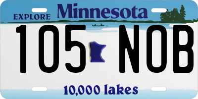 MN license plate 105NOB