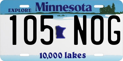 MN license plate 105NOG