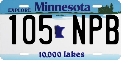 MN license plate 105NPB
