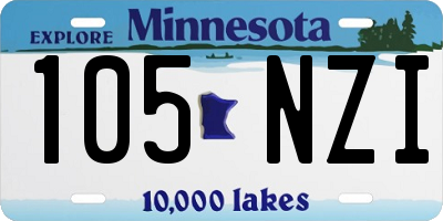MN license plate 105NZI
