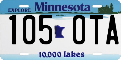 MN license plate 105OTA