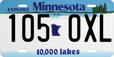 MN license plate 105OXL