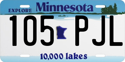 MN license plate 105PJL