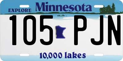 MN license plate 105PJN
