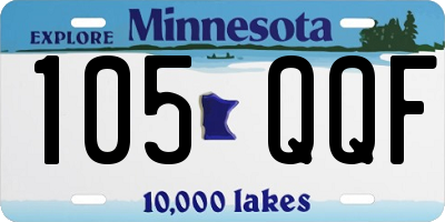 MN license plate 105QQF