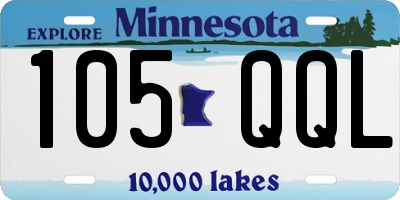 MN license plate 105QQL