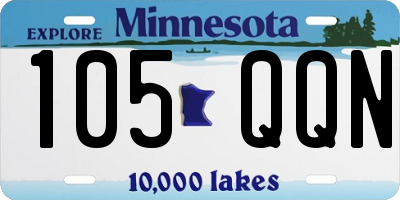 MN license plate 105QQN