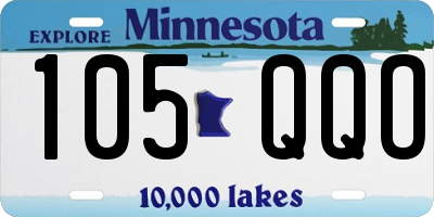 MN license plate 105QQO