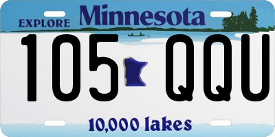 MN license plate 105QQU