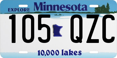 MN license plate 105QZC