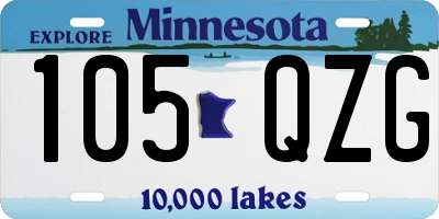 MN license plate 105QZG